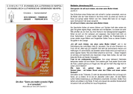 Lettera comunitaria - Chiesa Evangelica Luterana in Italia