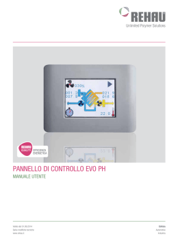 Manuale Pannello di controllo EVO PH