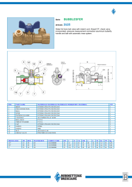 Serie BUBBLESFER Articolo 2U25 Water full bore ball valve with