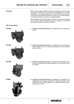Valvole di comando per rimorchi Corso base