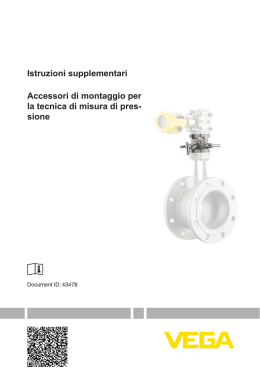 Istruzioni supplementari Accessori di montaggio per la tecnica di