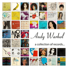 Andy Warhol - A collection of records