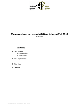 Manuale d`uso del corso FAD Deontologia CNA 2015