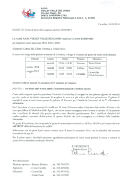 corso minivolley 2014 2015