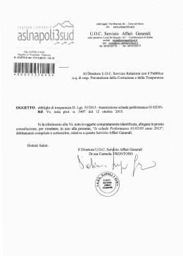 U.O.C. Servizio Affari Generali regione