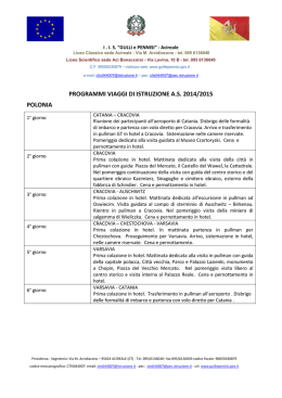 PROGRAMMI VIAGGI DI ISTRUZIONE A.S. 2014/2015 POLONIA