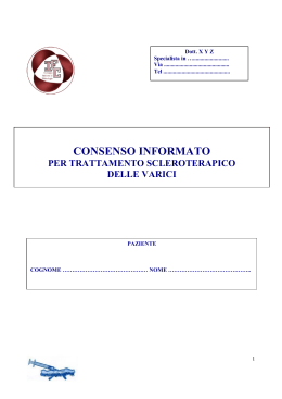 Trattamento Scleroterapico - Collegio Italiano di Flebologia