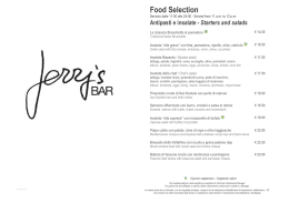 Leggi il menu del Gerry`s bar
