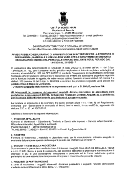Avviso - Comune di Montichiari