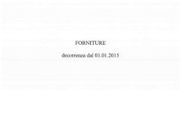 Elenchi di operatori economici per Forniture dal 01.01.2015