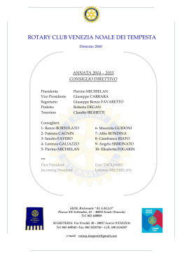 ROTARY CLUB VENEZIA NOALE DEI TEMPESTA