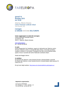 Indicazioni stradali - On. Antonio Cancian