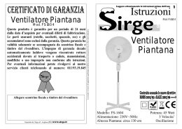 Ventilatore Piantana Mod. FS-1604