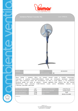 Ventilatore Piantana "Loryroby", Blu mod. VP65.BL