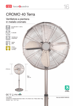 Ventilatore a Piantana Cromato