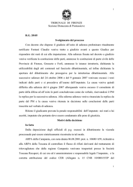 Corte d`Appello di Firenze sentenza dell`1.07.2008