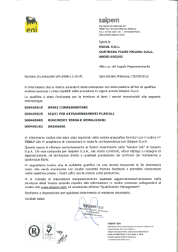 Consulta la qualifica Saipem