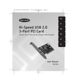 Hi-Speed USB 2.0 3-Port PCI Card