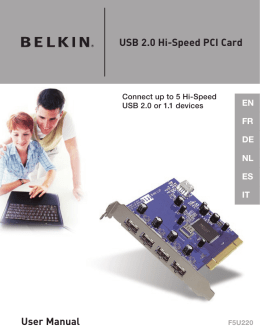 USB 2.0 Hi-Speed PCI Card User Manual