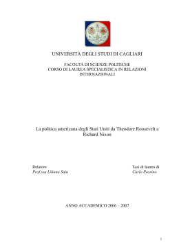 La politica degli Stati Uniti da Theodore Roosvelt a