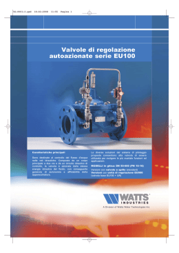 Valvole di regolazione autoazionate serie EU100