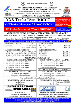 XXX Trofeo "San ROCCO"