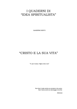 cristo e la sua vita - associazione pitagorica