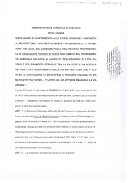 AMMINISTRAZIONE COMUNALE DI CASCIAGO PROV. VARESE