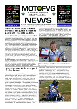 Moto news FVG agosto - FMI Friuli Venezia Giulia