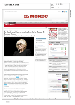 La Sapienza il 21 gennaio ricorda la figura di Franca Rame