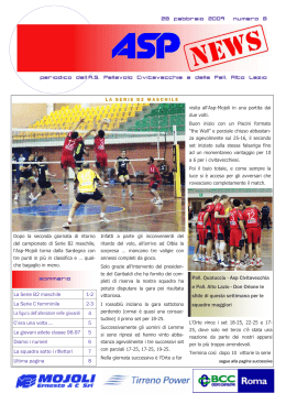 pag. 4 - Associazione Sportiva Pallavolo Civitavecchia