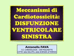 Meccanismi di Cardiotossicità: DISFUNZIONE VENTRICOLARE