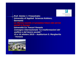 Prof. Günter J. Friesenhahn University of Applied Sciences Koblenz
