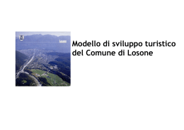 Modello di sviluppo turistico del Comune di Losone