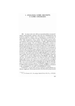 1. Analogia Come Oscurità... - Studio Filosofico Domenicano
