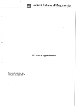 SIE, storia e organizzazione