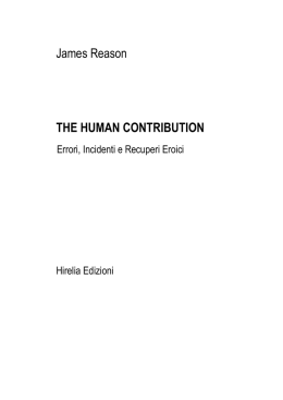 James Reason THE HUMAN CONTRIBUTION