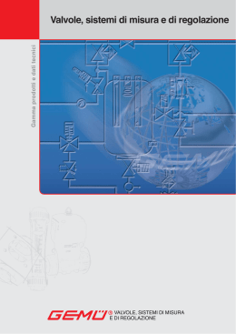 Valvole, sistemi di misura e di regolazione