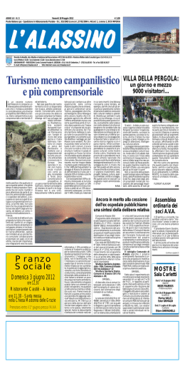 Turismo meno campanilistico e pi&ugrave; comprensoriale