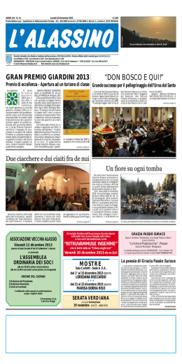 Novembre - Associazione Vecchia Alassio
