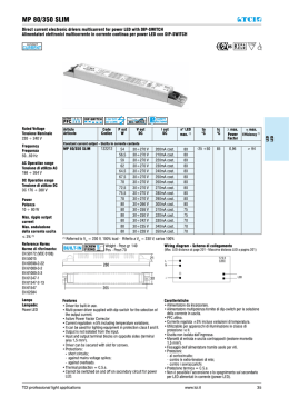 Page 1 MP 80/350 SLIM BTCIQ Direct current electronic drivers