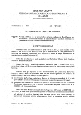 Delibera ammissione candidati e nomina