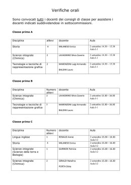 Verifiche orali