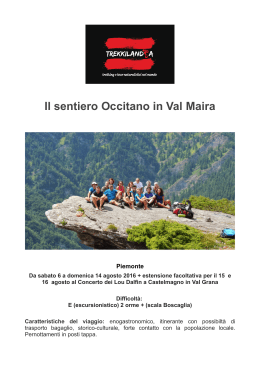 Il sentiero Occitano in Val Maira