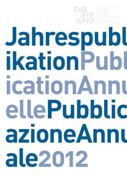 Jahrespublikation 2012