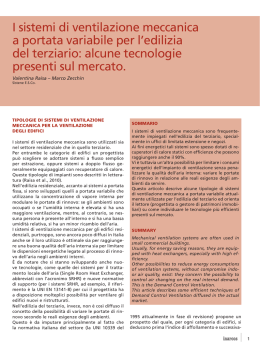I sistemi di ventilazione meccanica a portata variabile per l