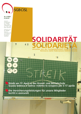 Streik am 17. April in der Grund- und Mittelschule