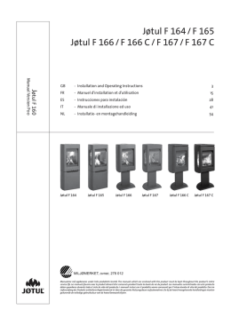 J&oslash;tul F 164 / F 165 J&oslash;tul F 166 / F 166 C / F 167 / F 167 C