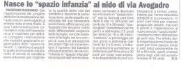 Nasce lo &ldquo;spazio infanzia&rdquo; al nido di via Avogadro