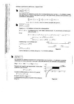 Veriﬁcare, applicando la deﬁnizione, iseguenti limiti: